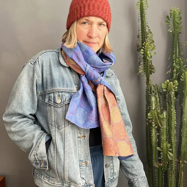 kantha fabric scarf