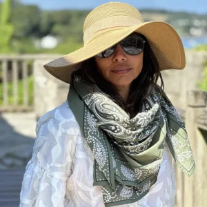 KHAKI COTTON BANDANA SCARF