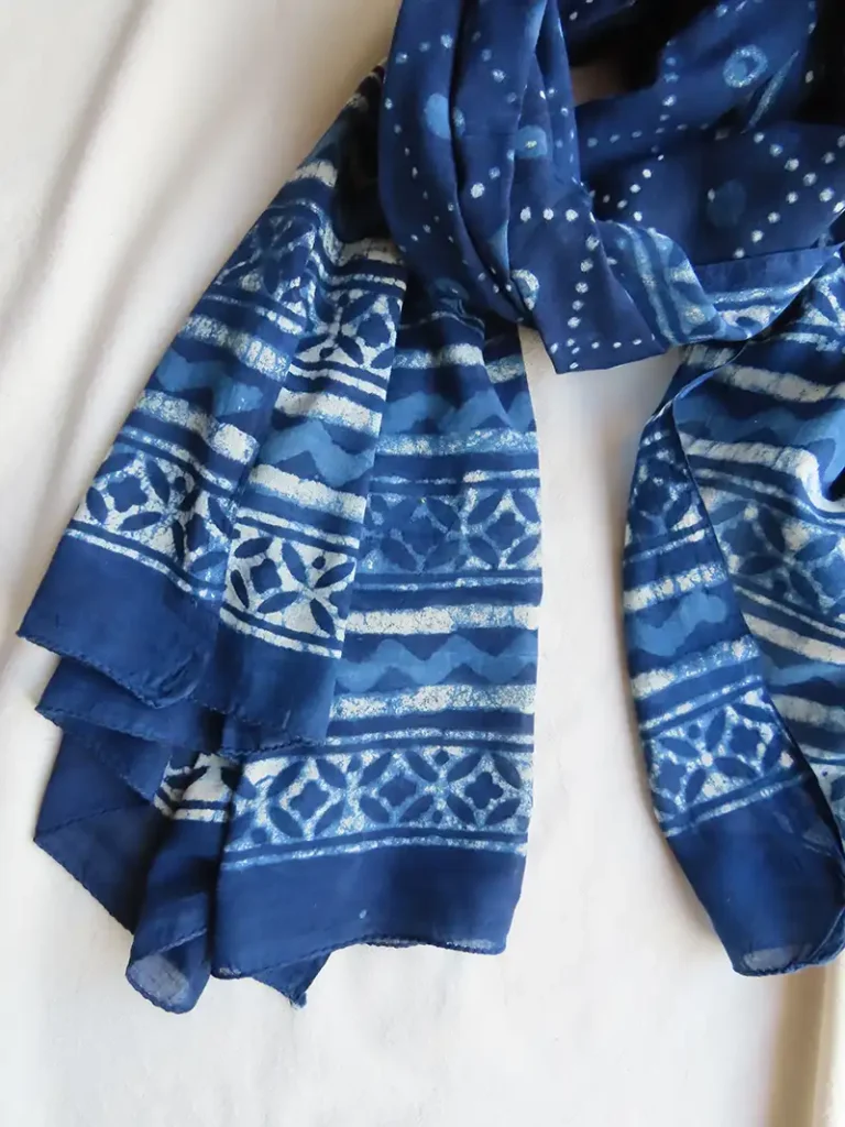 indigo dyed scarf