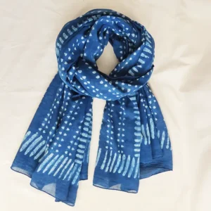 large organic cotton indigo sarong
