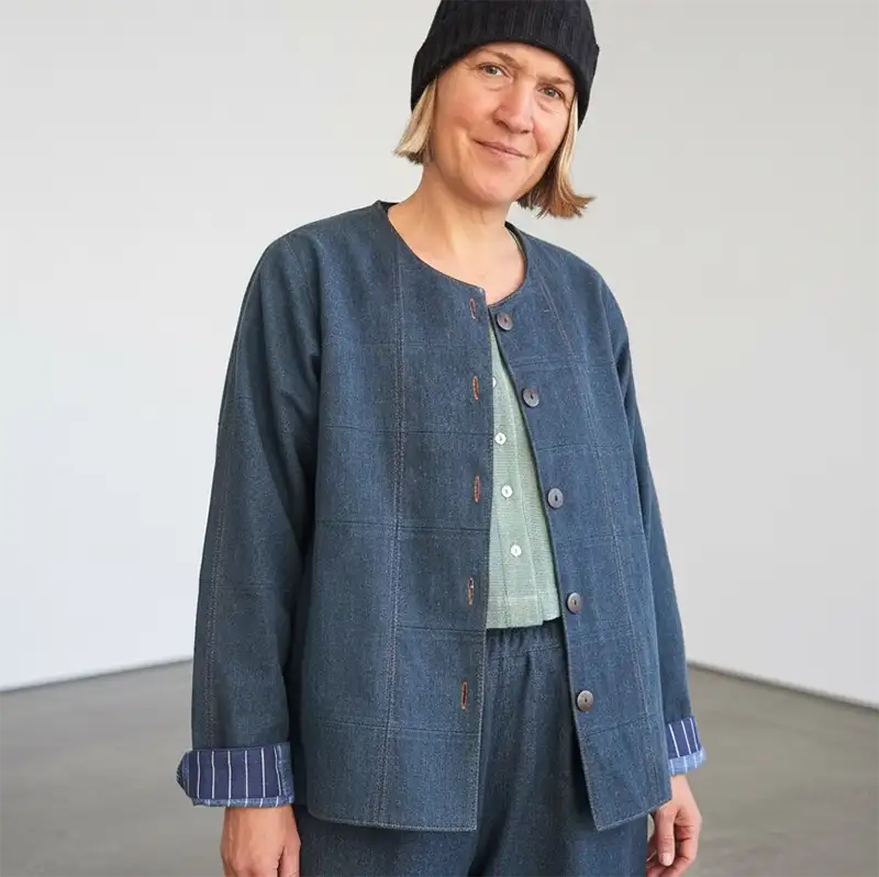 denim patchwork jacket