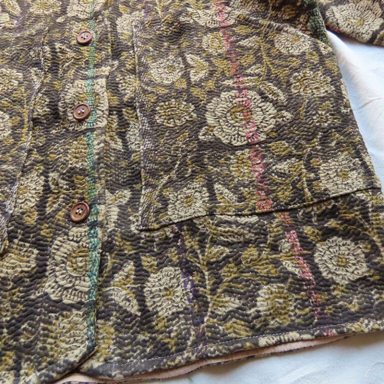 kantha stitched fabric