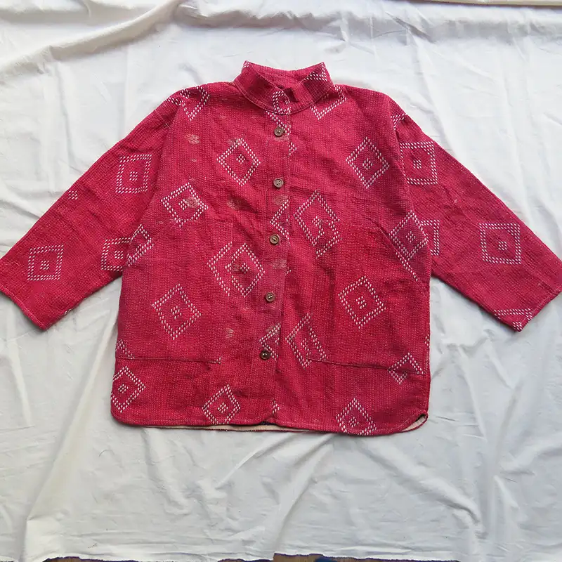kantha stitched jacket