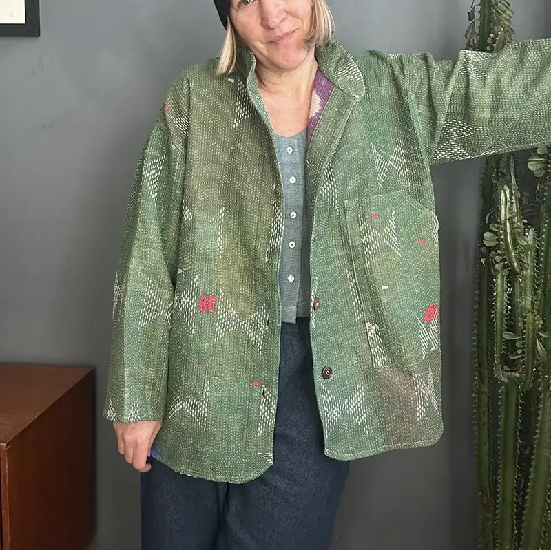 vintage kantha jacket