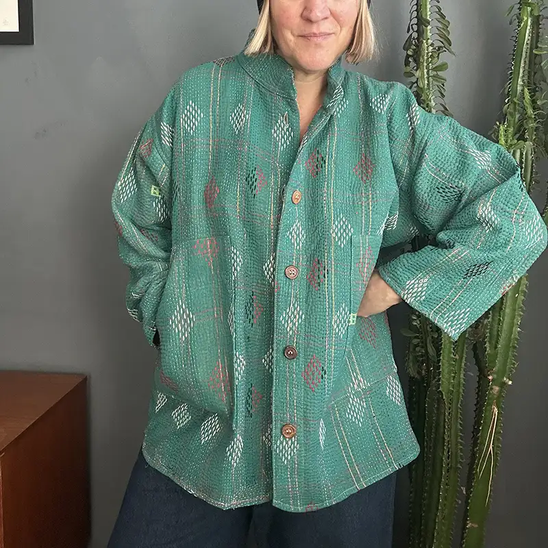 kantha stitched jacket