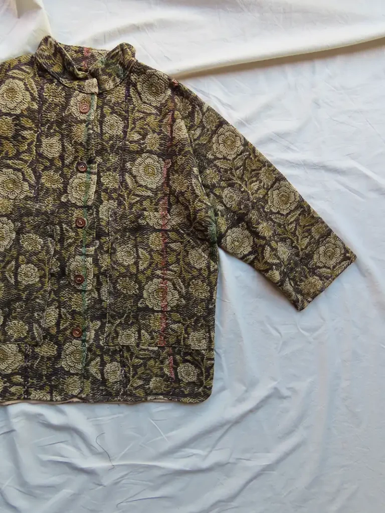 kantha stitched fabric