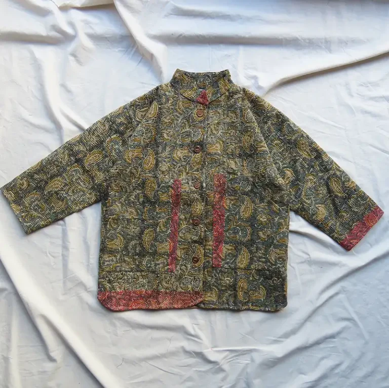 kantha stitched fabric