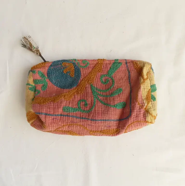 kantha fabric pouch