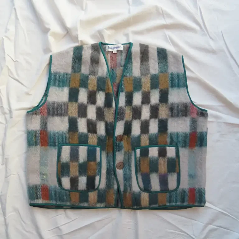 golf green wool waistcoat