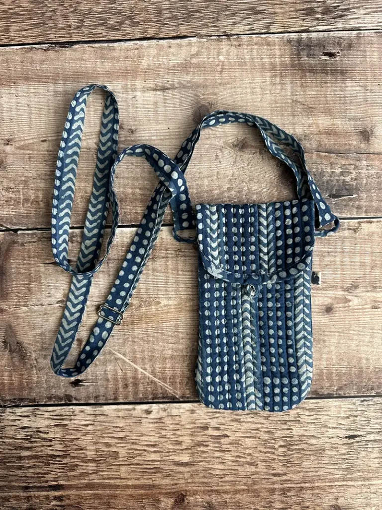 Organic cotton phone bag
