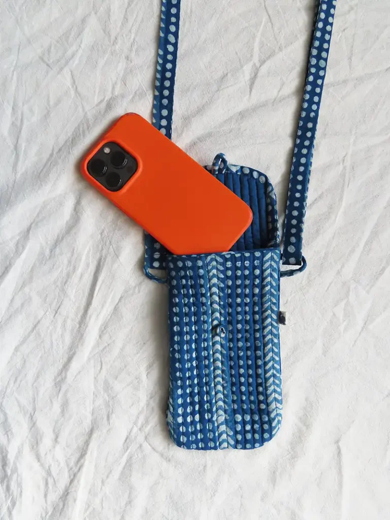 Organic cotton phone bag