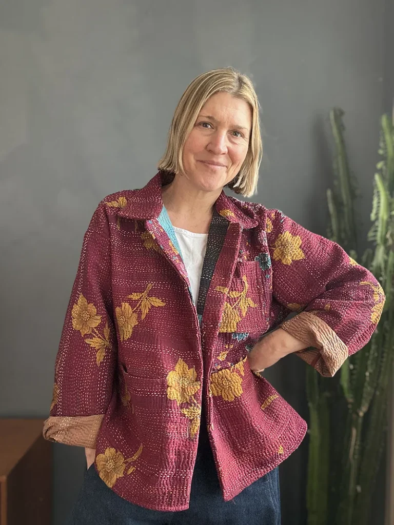 short kantha jacket