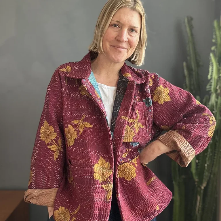 QUILTED KANTHA JACKET
