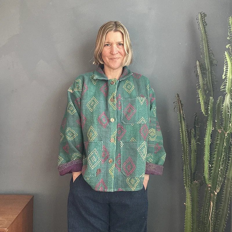 QUILTED KANTHA JACKET