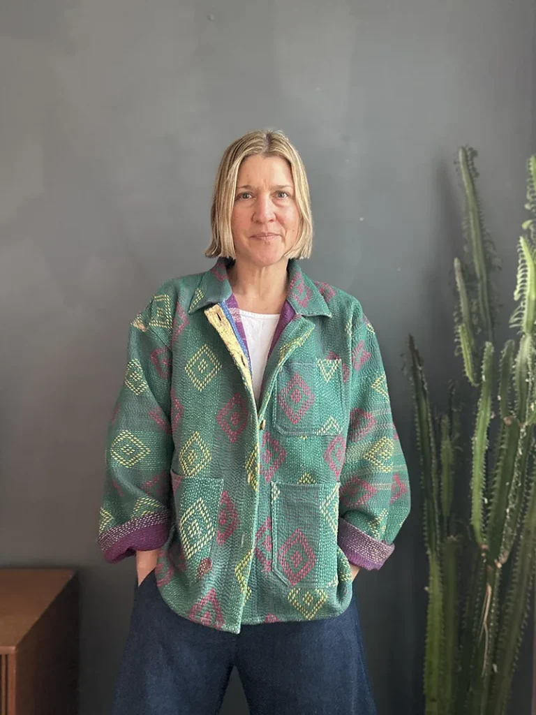 QUILTED KANTHA JACKET
