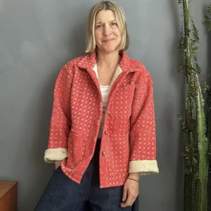 SHORT KANTHA JACKET WITH BUTTONS