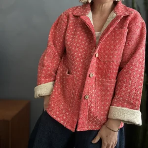 SHORT KANTHA JACKET WITH BUTTONS