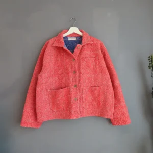 pink kantha chore jacket