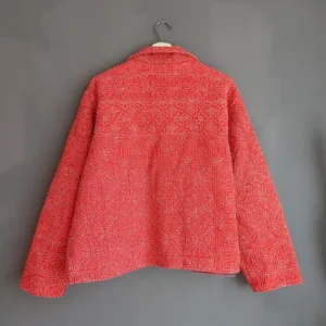 pink kantha chore jacket