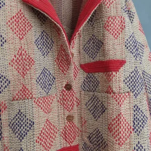 zoom in of kantha embroidery