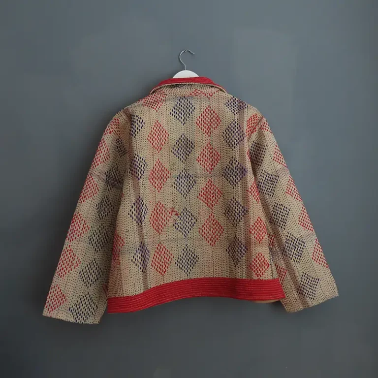 back of a kantha chore jacket