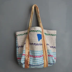 kantha fabric tote bag