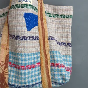 kantha fabric tote bag