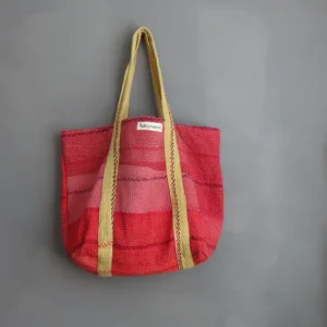 Tote bag made from repurposed kantha quilts