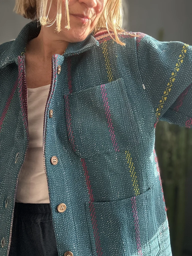 kantha quilted jacket