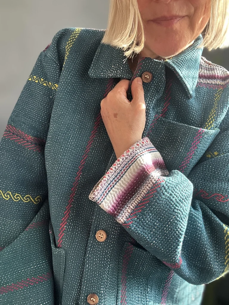kantha quilted jacket