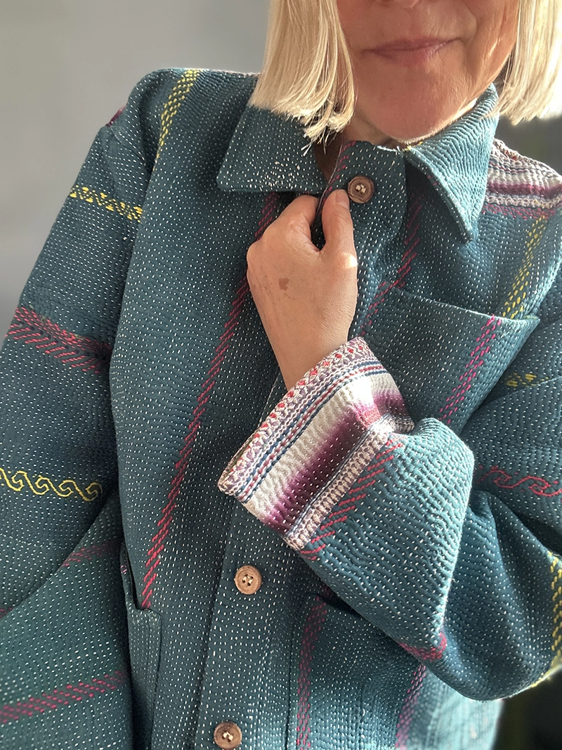kantha quilted jacket