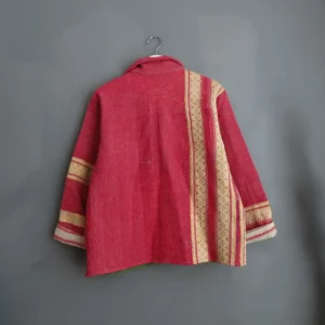 pink kantha chore jacket - back of