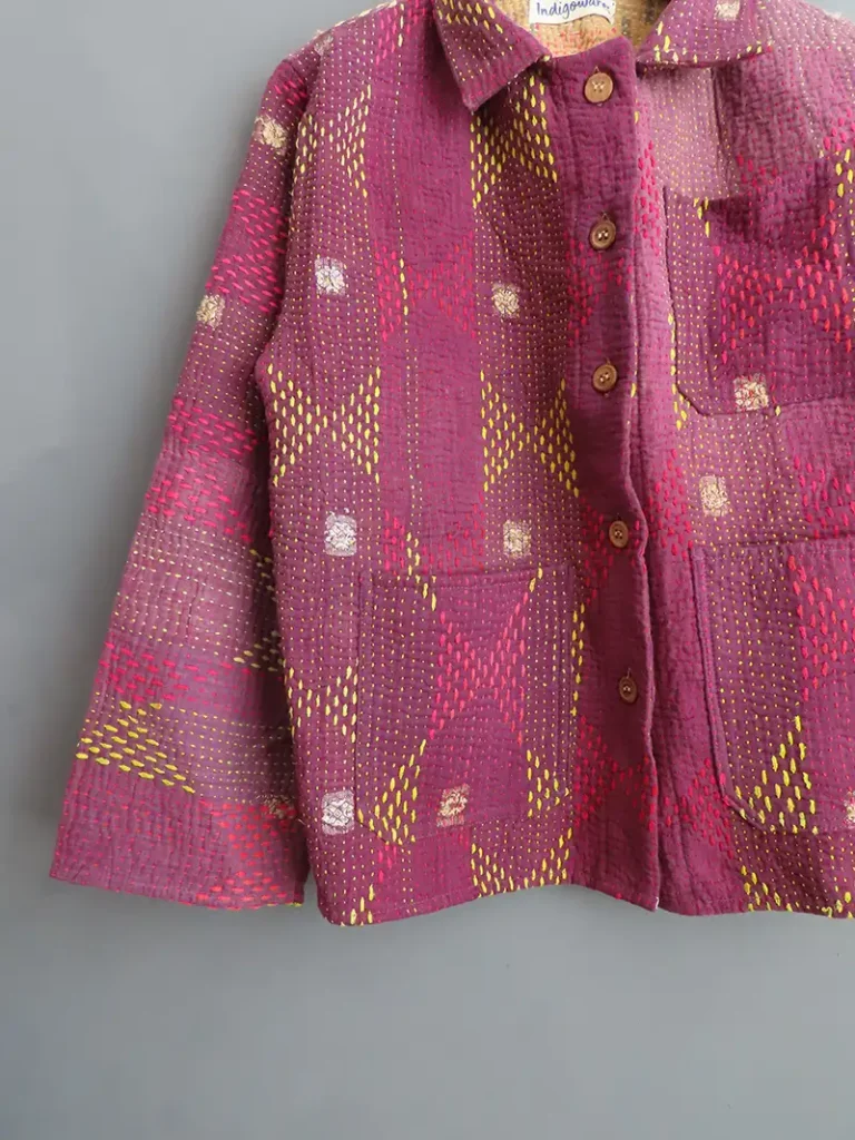 vintage quilted kantha jacket