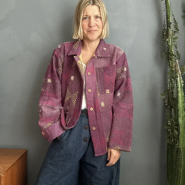 short kantha jacket