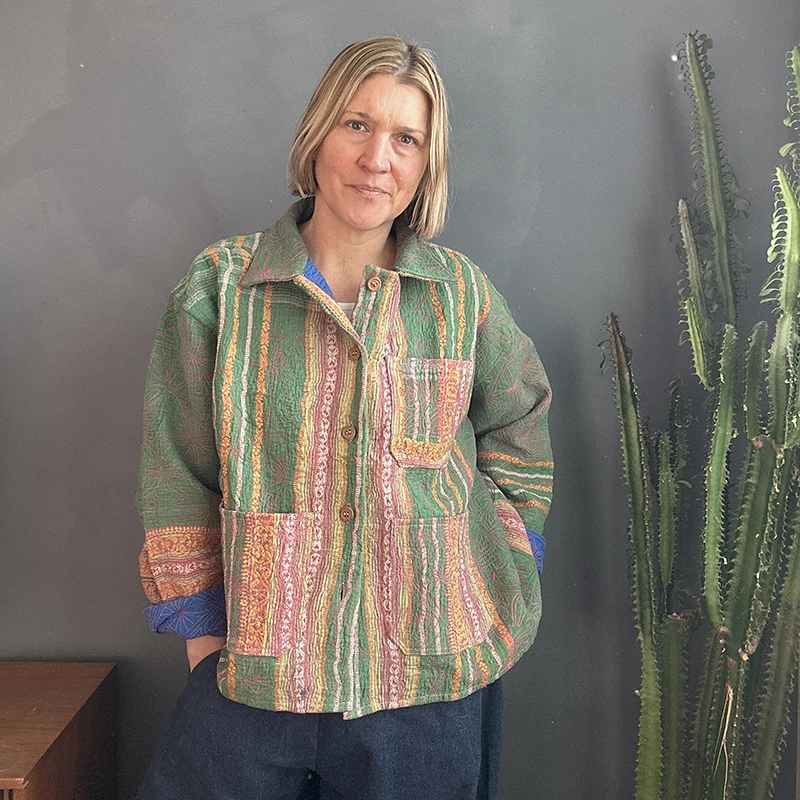 kantha quilted jacket
