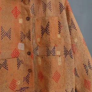 zoom in of kantha embroidery