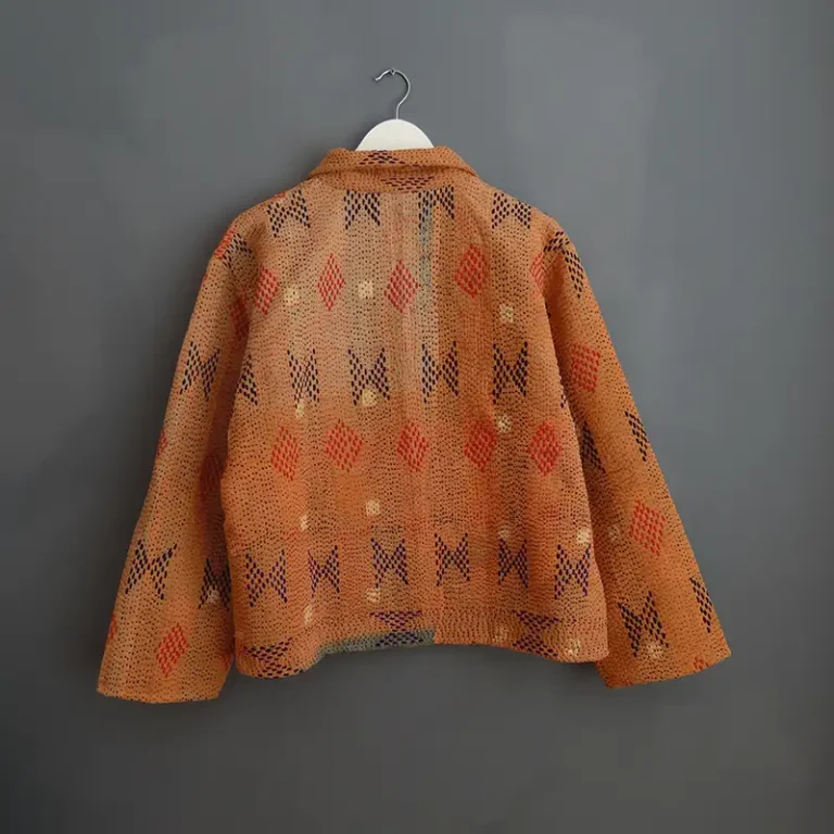 reverse side of kantha chore jacket