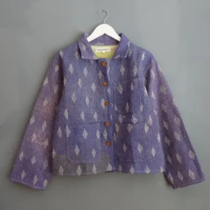 purple kantha chore jacket