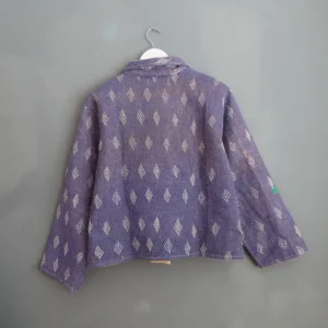 purple kantha chore jacket
