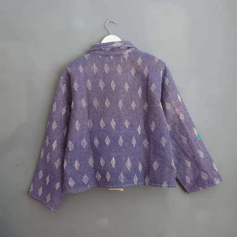 purple kantha chore jacket