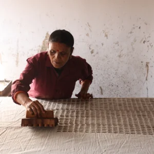 artisan block printing cotton fabric
