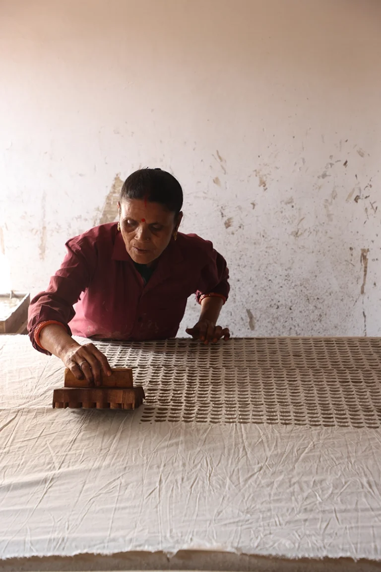 artisan block printing cotton fabric