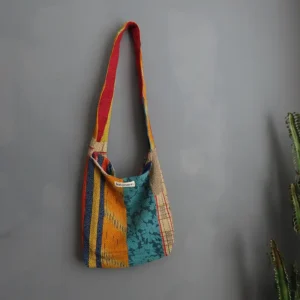 patchwork boho slimng bag