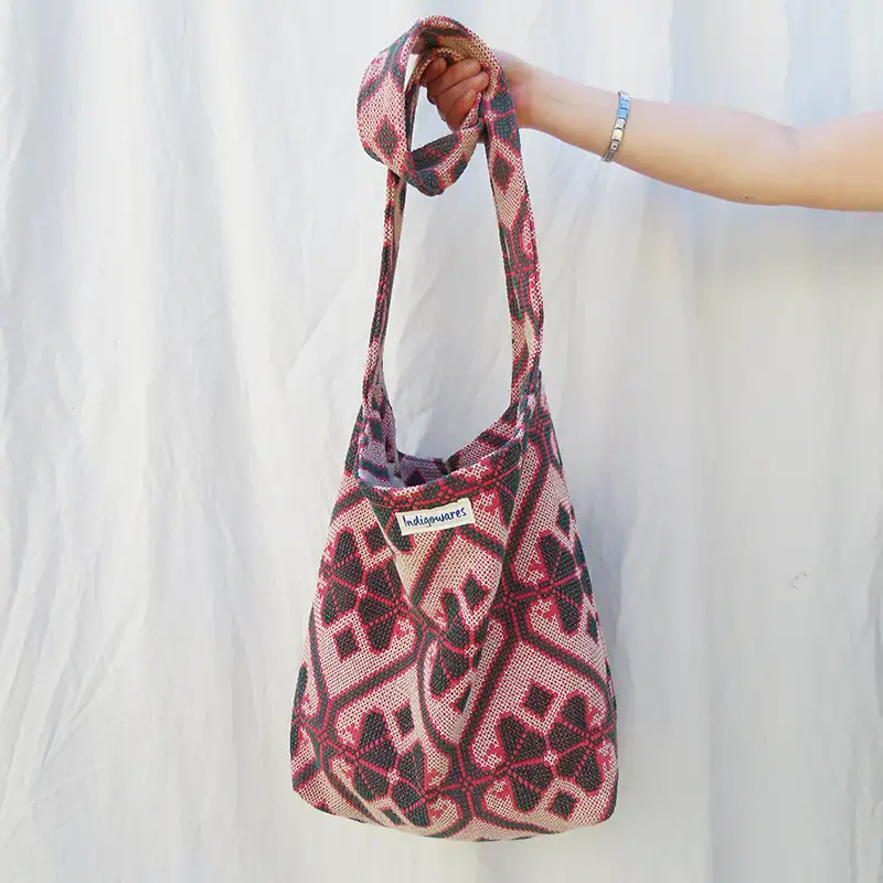 Sujani embroidered fabric bag