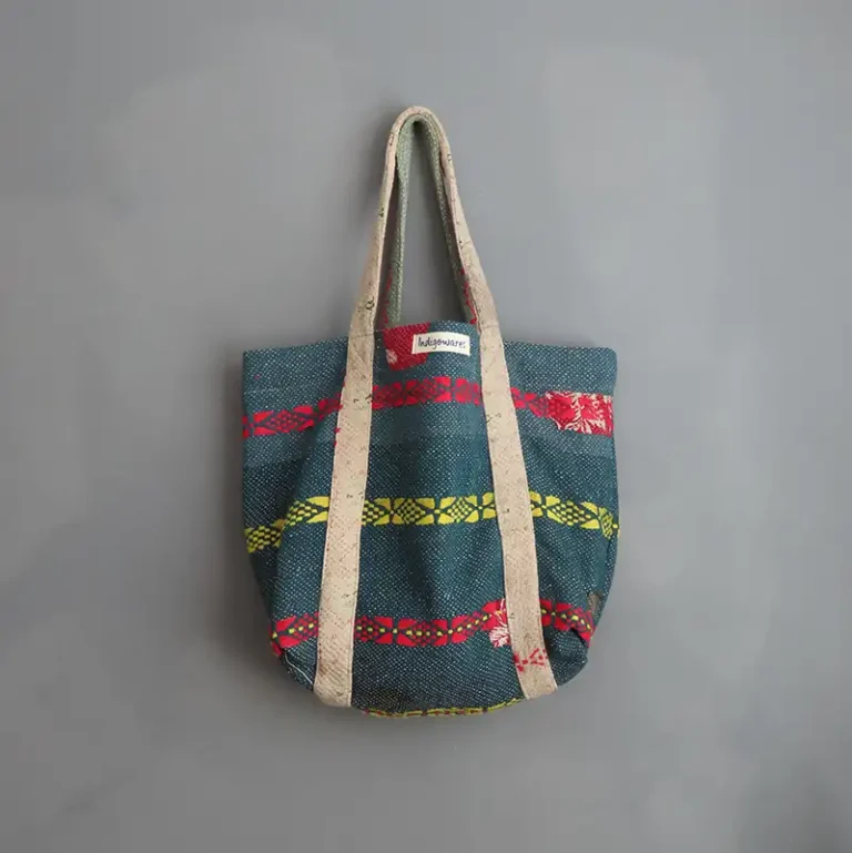 kantha fabric tote bag