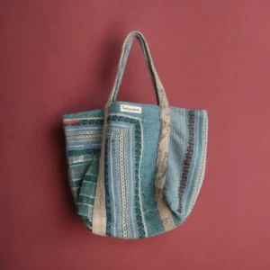 cotton fabric kantha tote bag