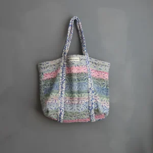 kantha quilt tote bag