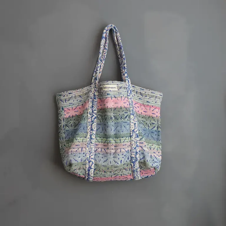 kantha quilt tote bag