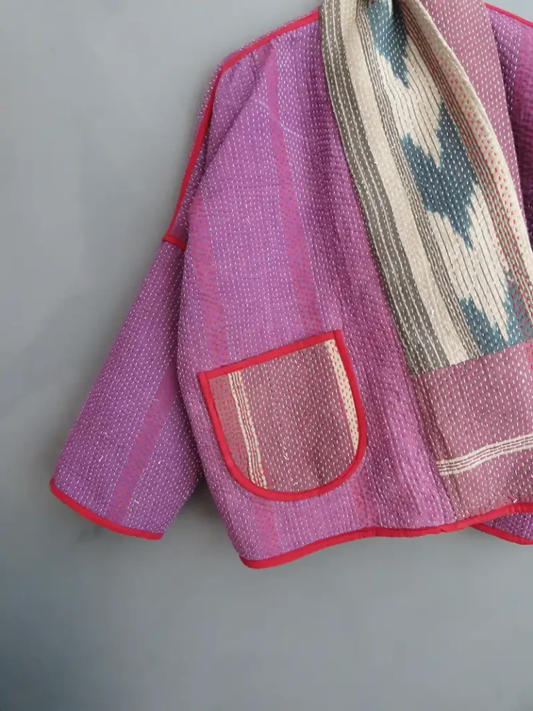 kantha quilted jacket