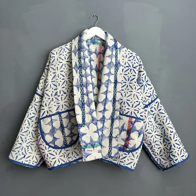 reversible kantha jacket